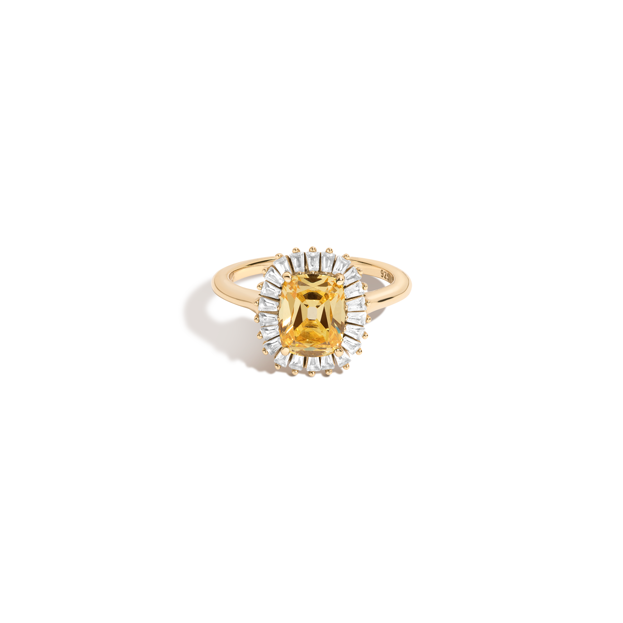 Lab Grown Yellow Canary Alexandra Ring