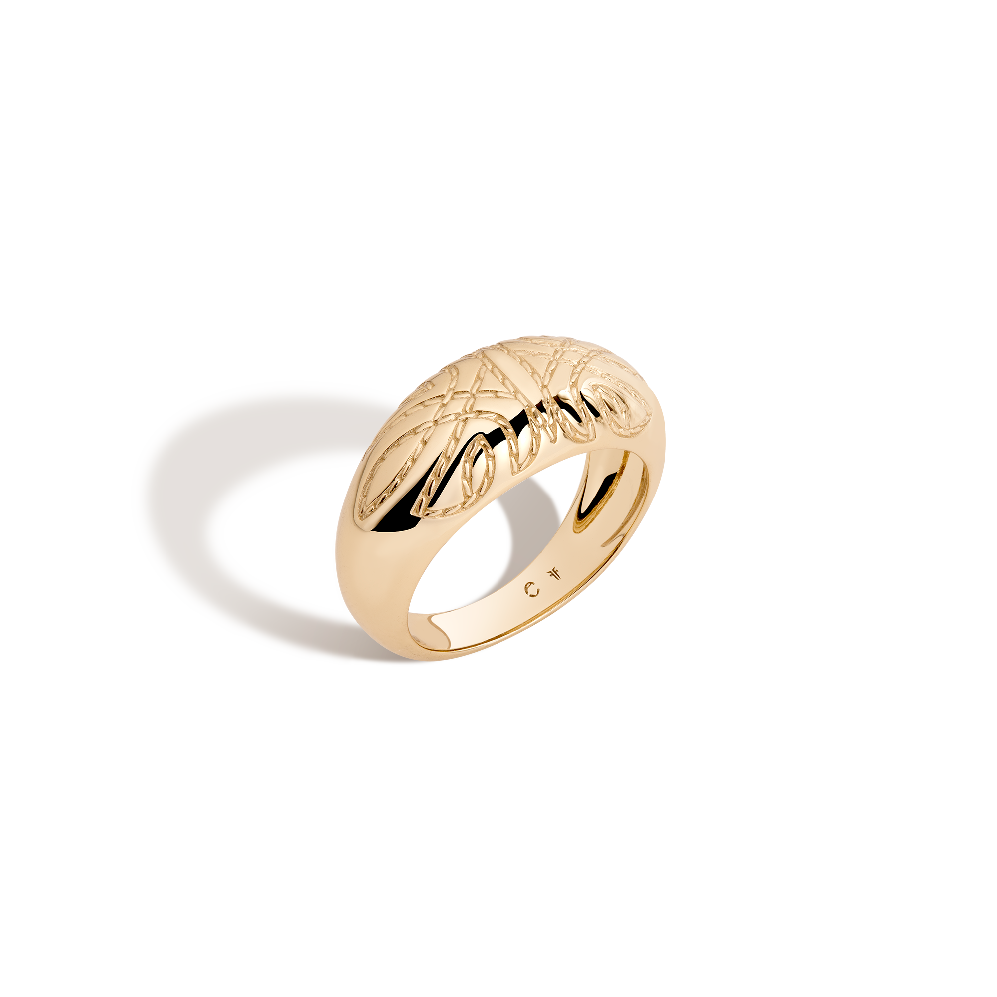 Aurate x Frye: Western Stitch Dome Ring