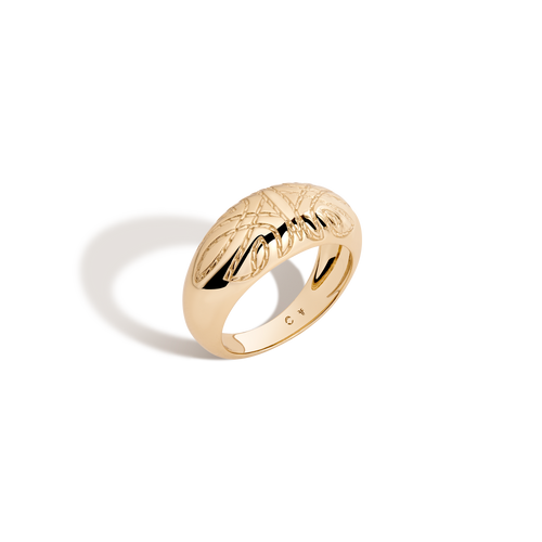 Aurate x Frye: Western Stitch Dome Ring