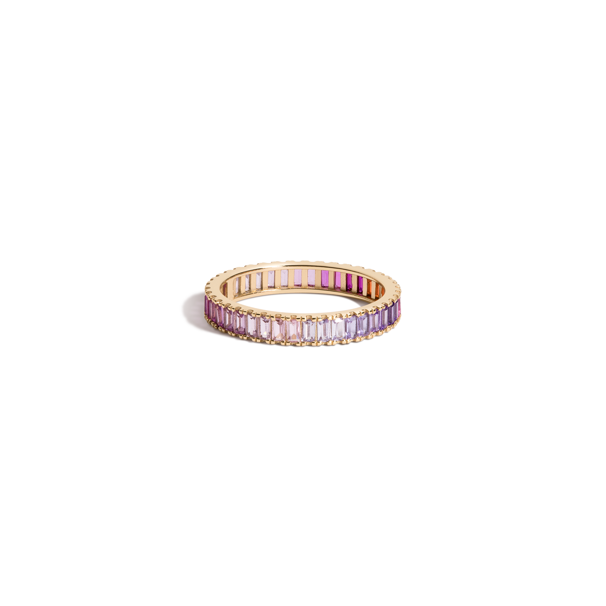 Pink Ombré Baguette Eternity Ring