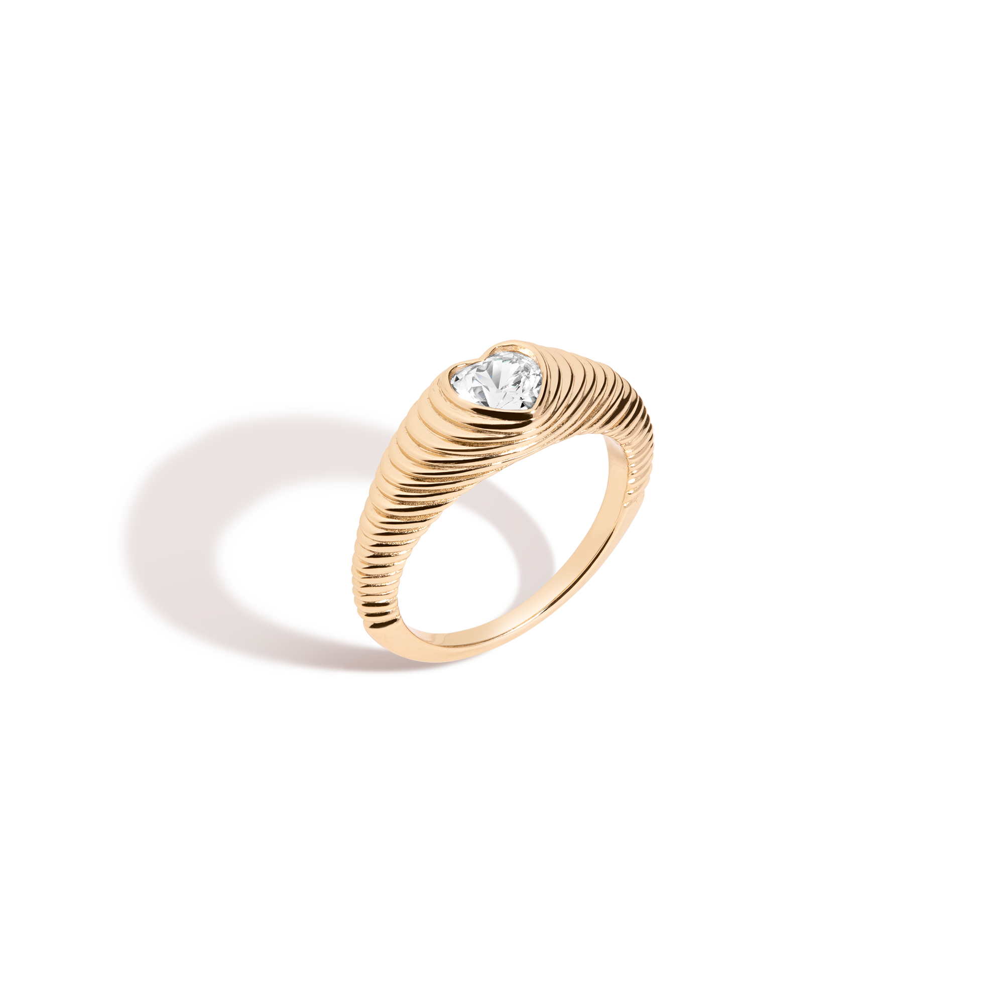 Radiant Heart Art Deco Ring