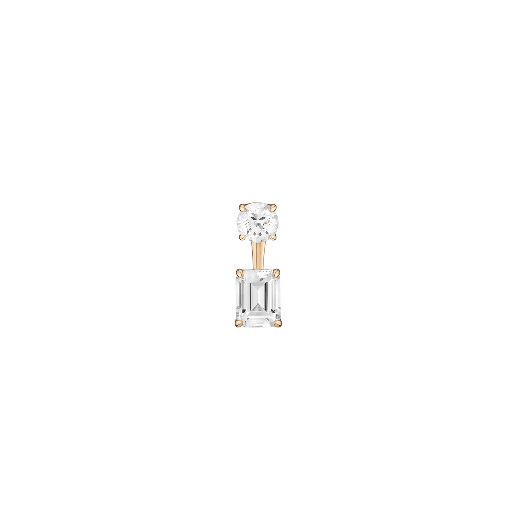 Lab Grown White Sapphire Ear Jacket