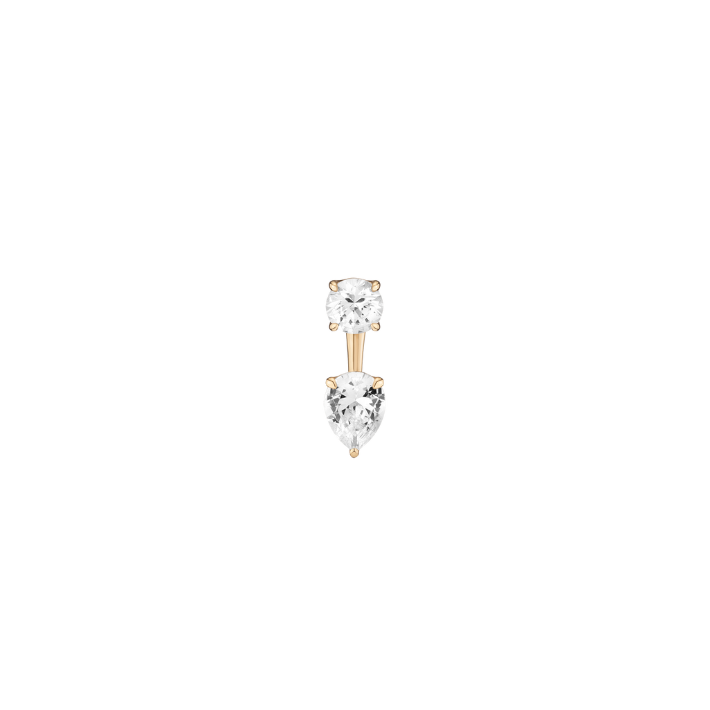 Lab Grown White Sapphire Ear Jacket