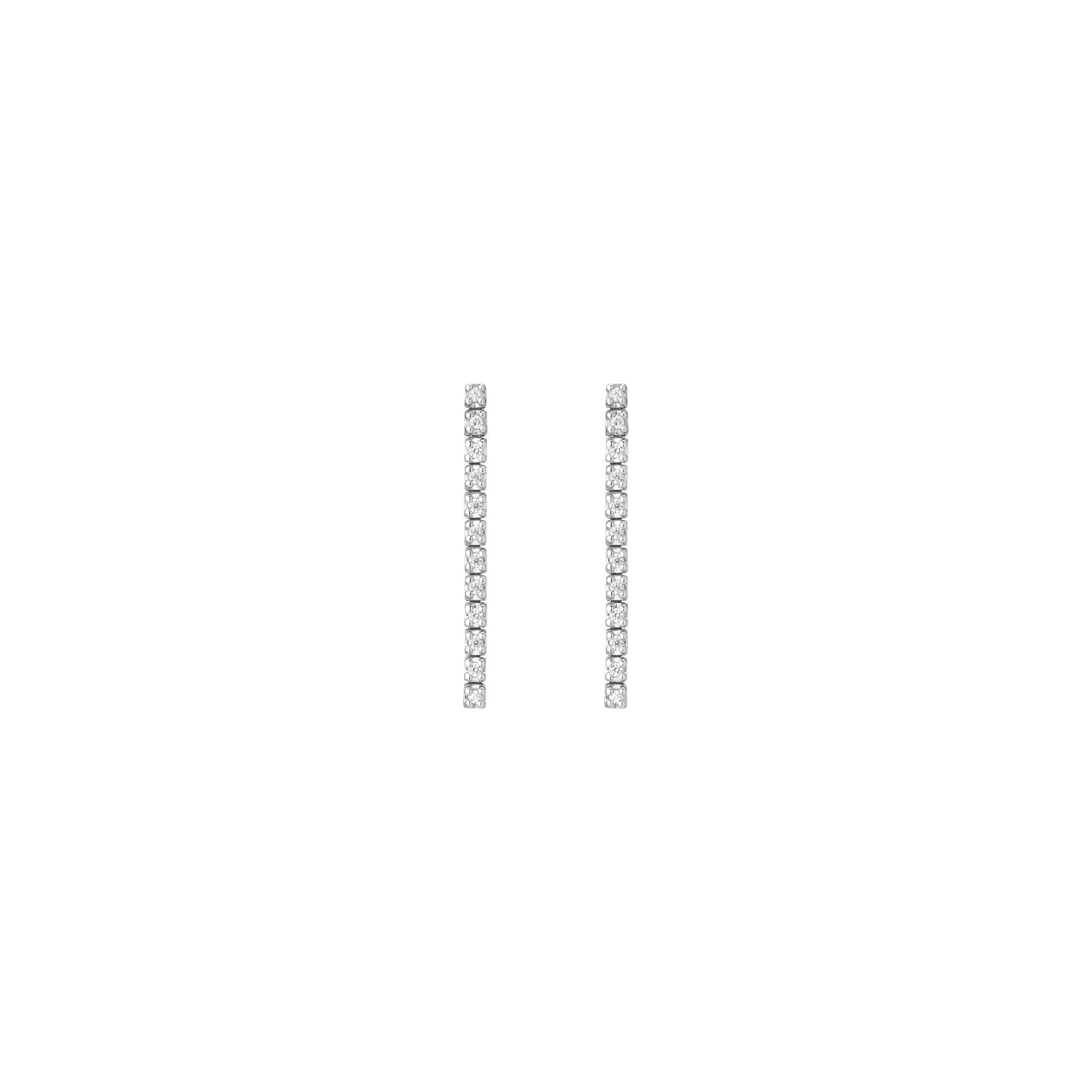 Petite Lab Grown Diamond Tennis Earrings 14k White Gold 12 Diamonds Pair