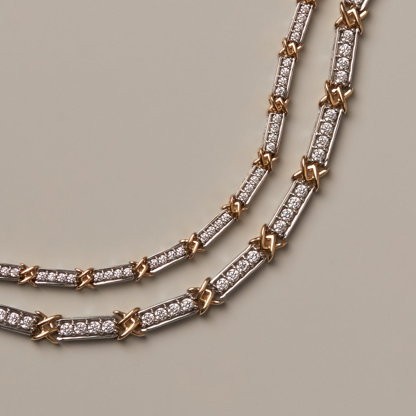 Lab Grown Diamond X Tennis Bracelet