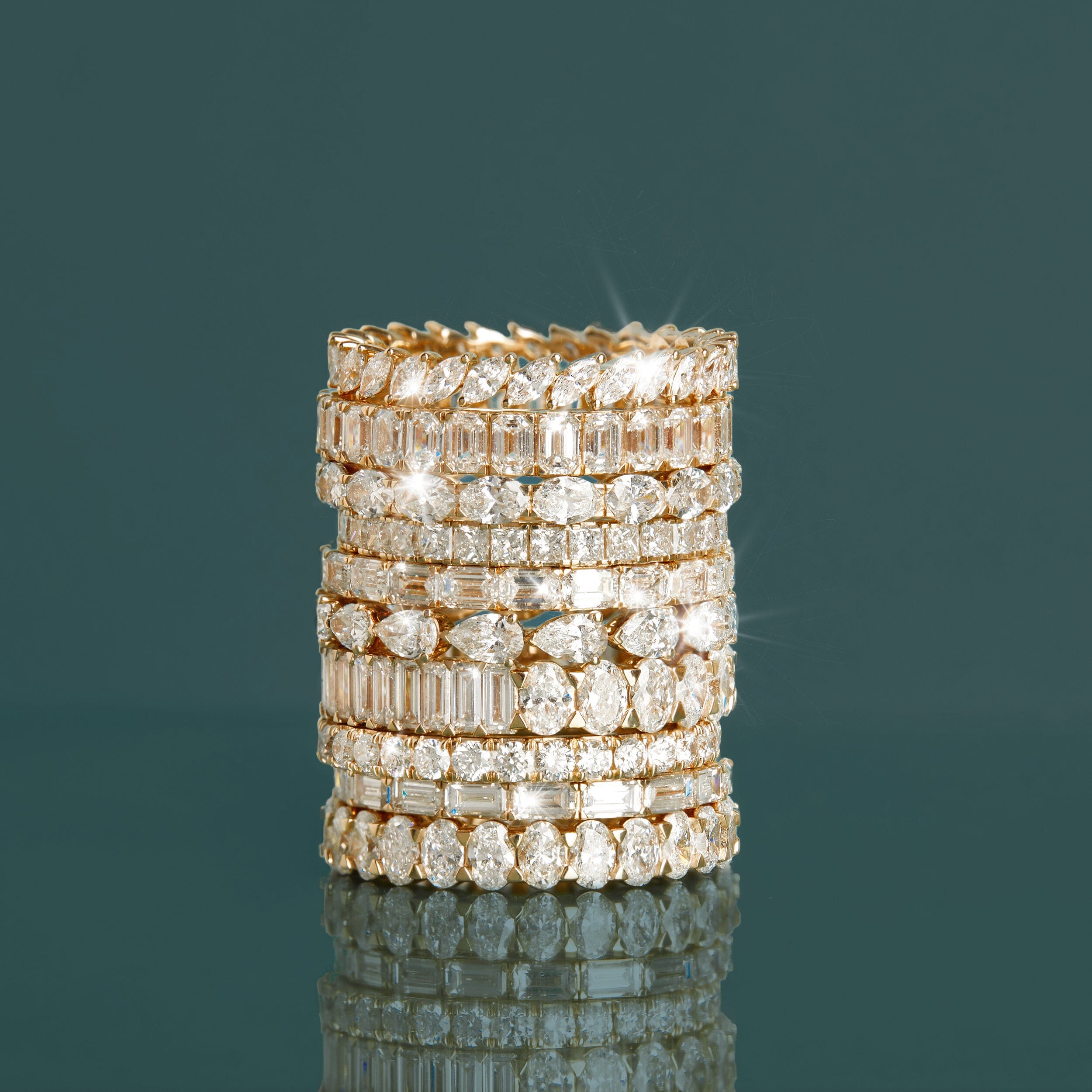 Pear Lab Grown Diamond Eternity Ring