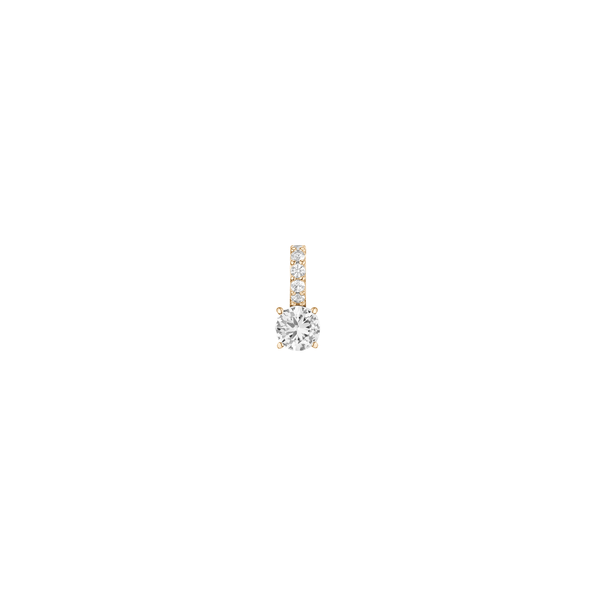Round Cut Tennis Charm Pendant
