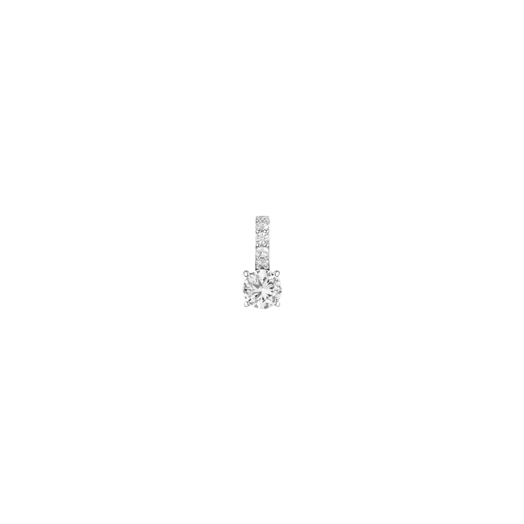 Round Cut Tennis Charm Pendant