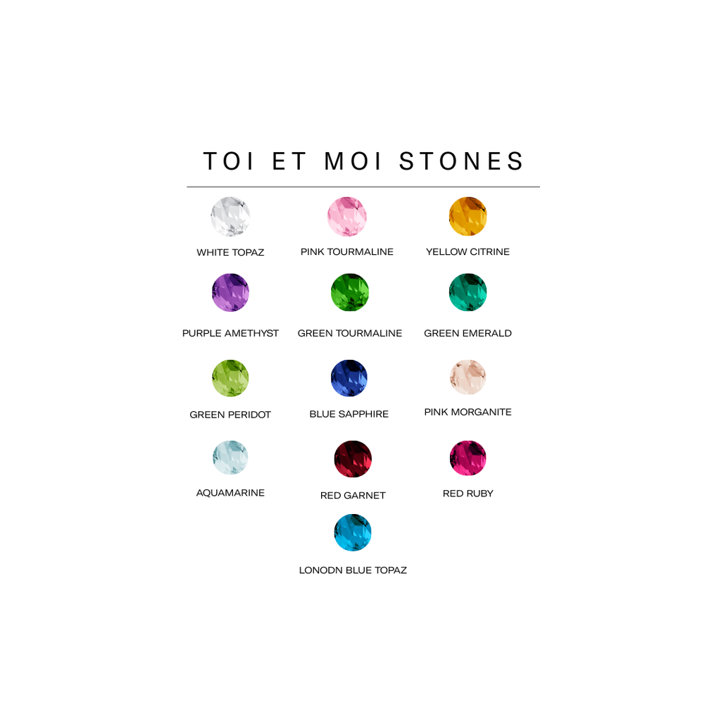 Toi et Moi Gemstone Classic Ring - Amethyst & Red Ruby