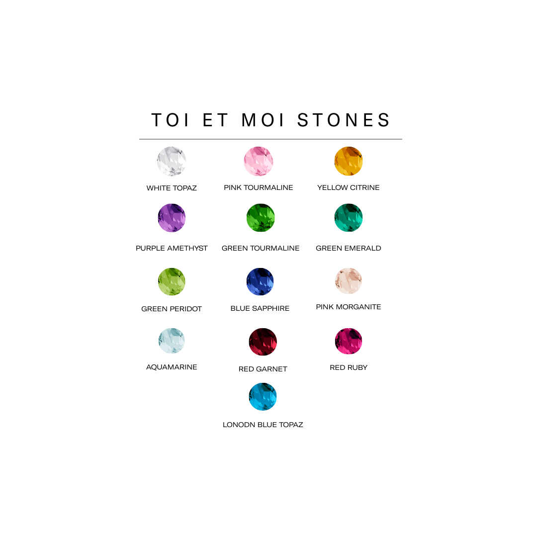 Toi et Moi Gemstone Mini Classic Ring - Amethyst & Red Ruby