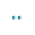 Toi et Moi Gemstone Mini Classic Earring - London Blue Topaz & White Topaz