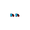 Toi et Moi Gemstone Mini Classic Earring - London Blue Topaz & Garnet