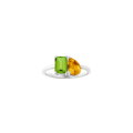 Toi et Moi Gemstone Classic Ring - Peridot & Citrine