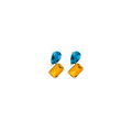 Toi et Moi Gemstone Mini Heirloom Earring - Citrine & London Blue Topaz
