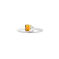 Toi et Moi Gemstone Mini Classic Ring - Citrine & White Topaz