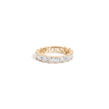 Lab Grown White Sapphire Trillion Eternity Ring