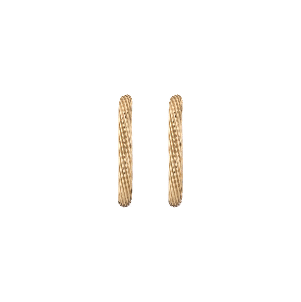 Aurate x Marilyn Monroe: Twisted Rope Hoop Earrings