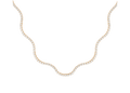 Lab Grown White Sapphire Wave Tennis Necklace