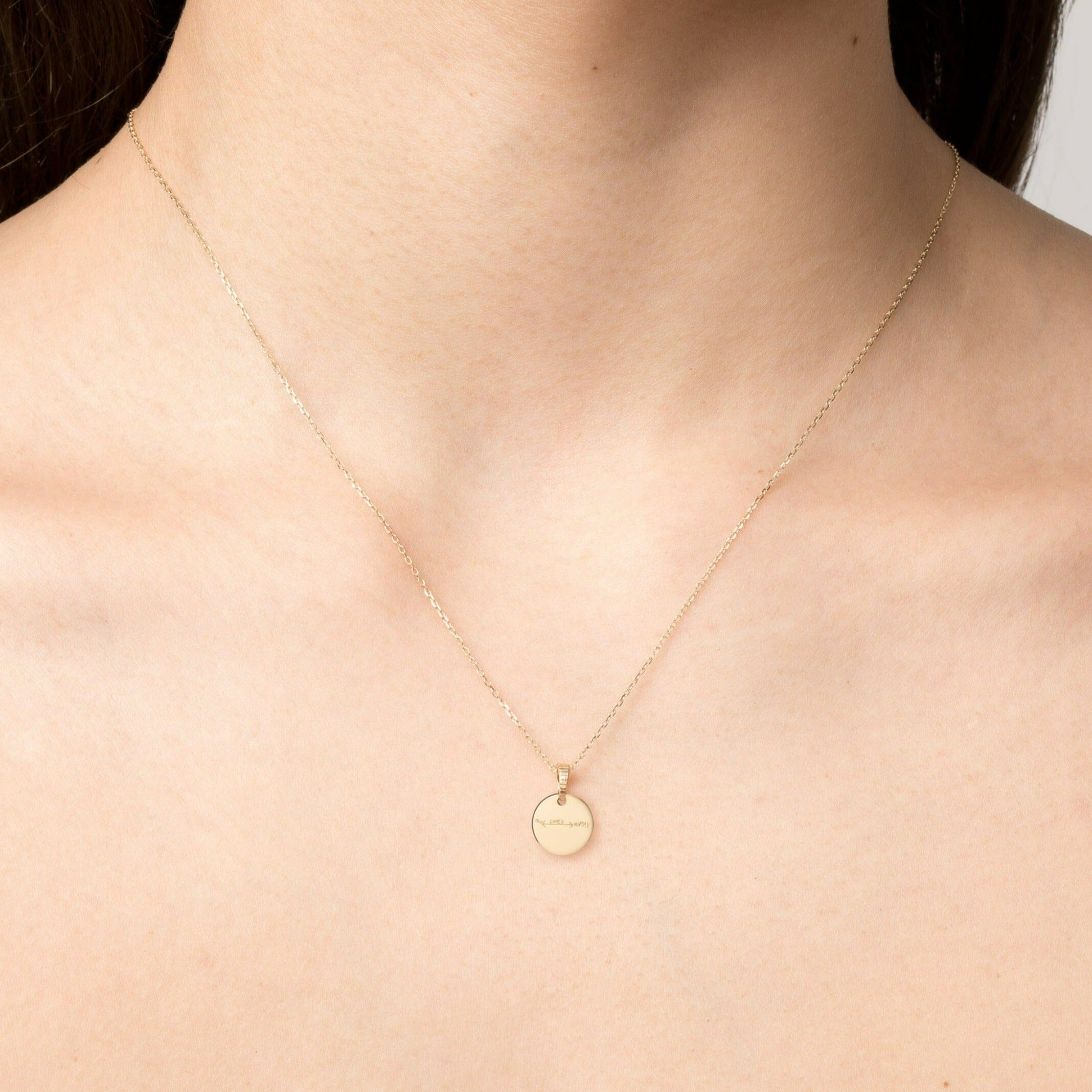 Story in Gold Engraved Pendant