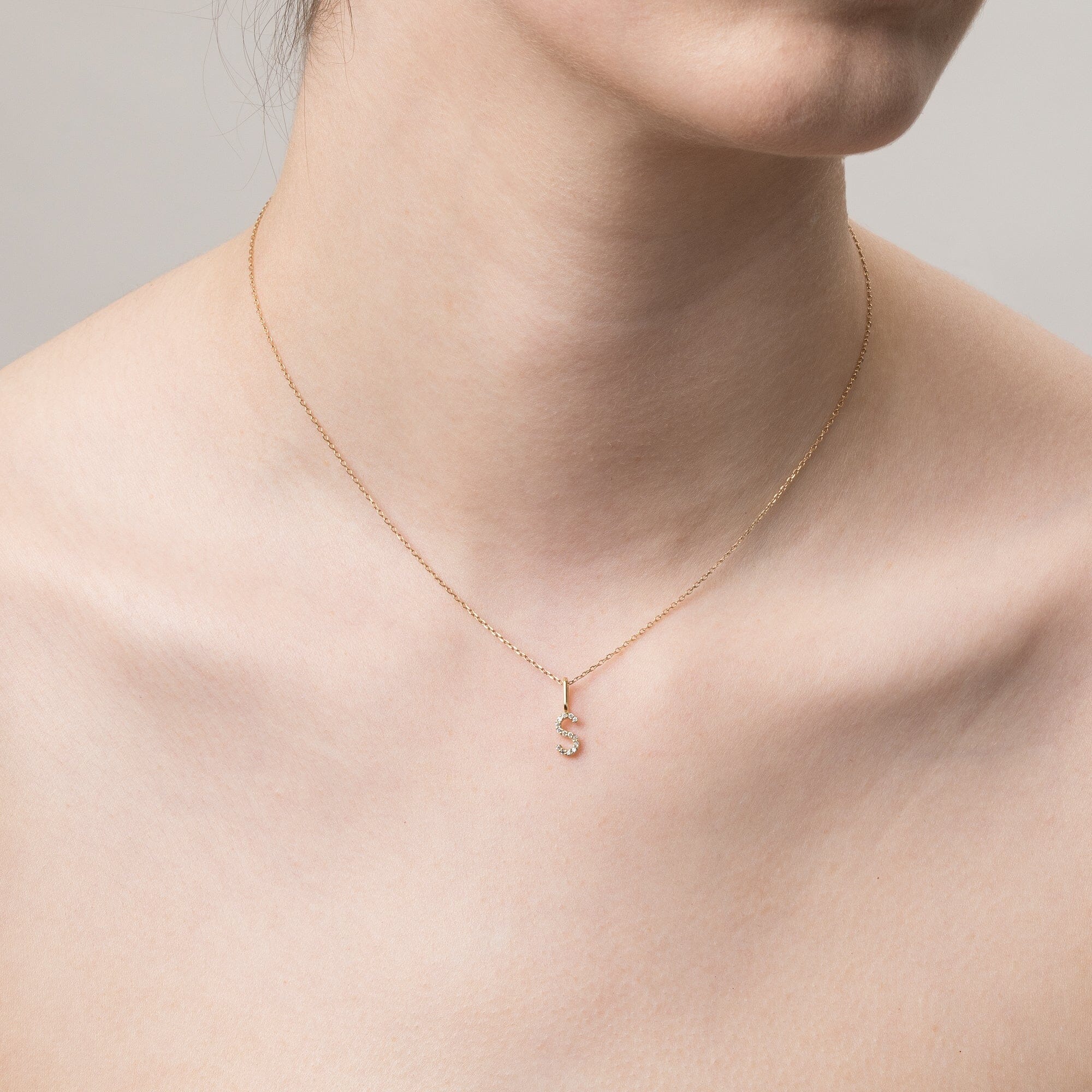 Classic Diamond Letter Pendant