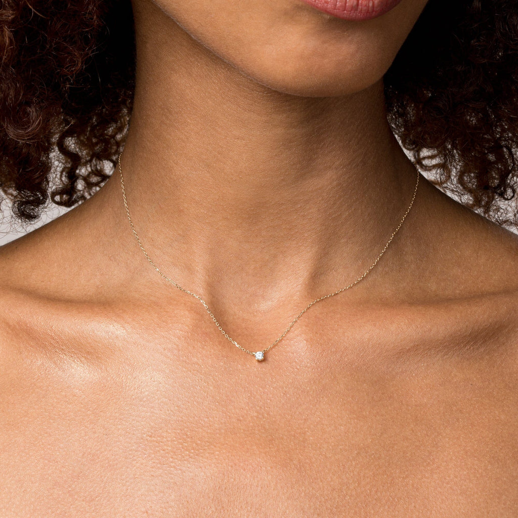 Lab Grown Diamond Solitaire Necklace