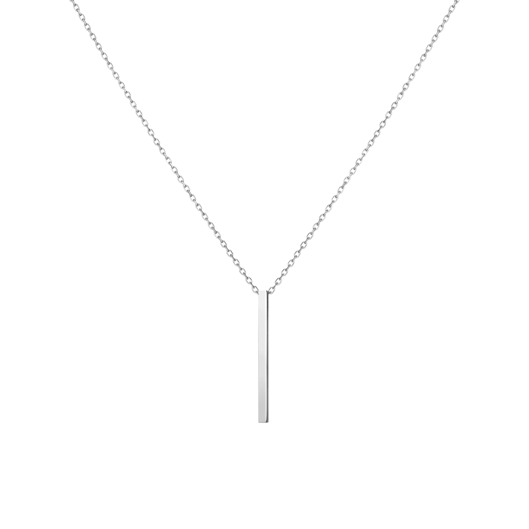 Short Gold Bar Drop Necklace White Gold Vermeil 14k White Gold 18k White Gold First