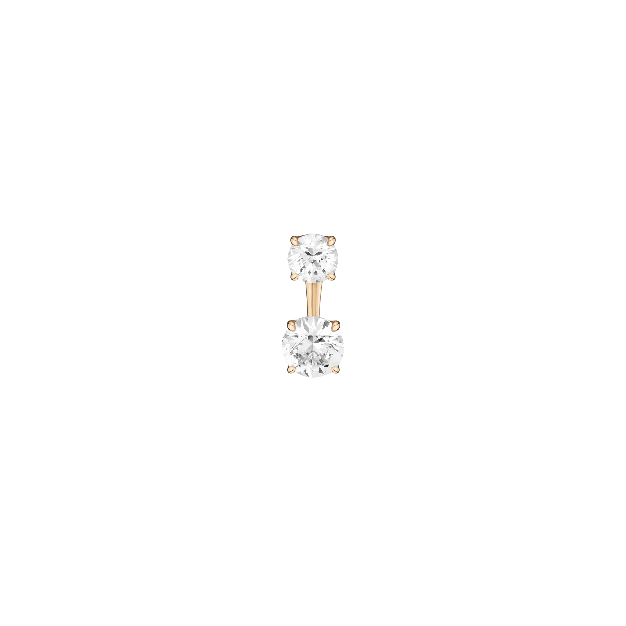 Lab Grown White Sapphire Ear Jacket