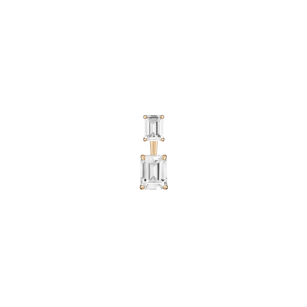 Lab Grown White Sapphire Ear Jacket