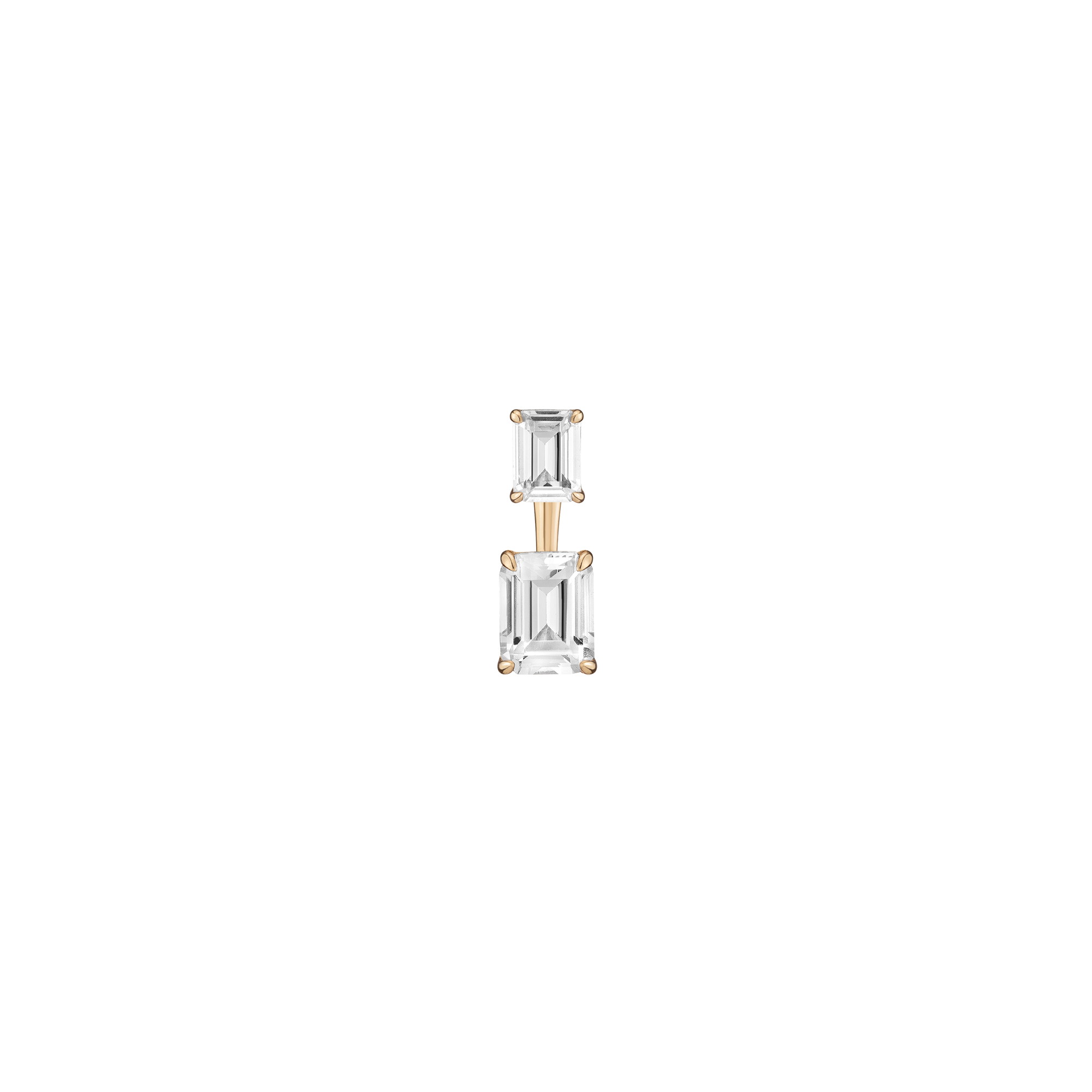 Lab Grown White Sapphire Ear Jacket