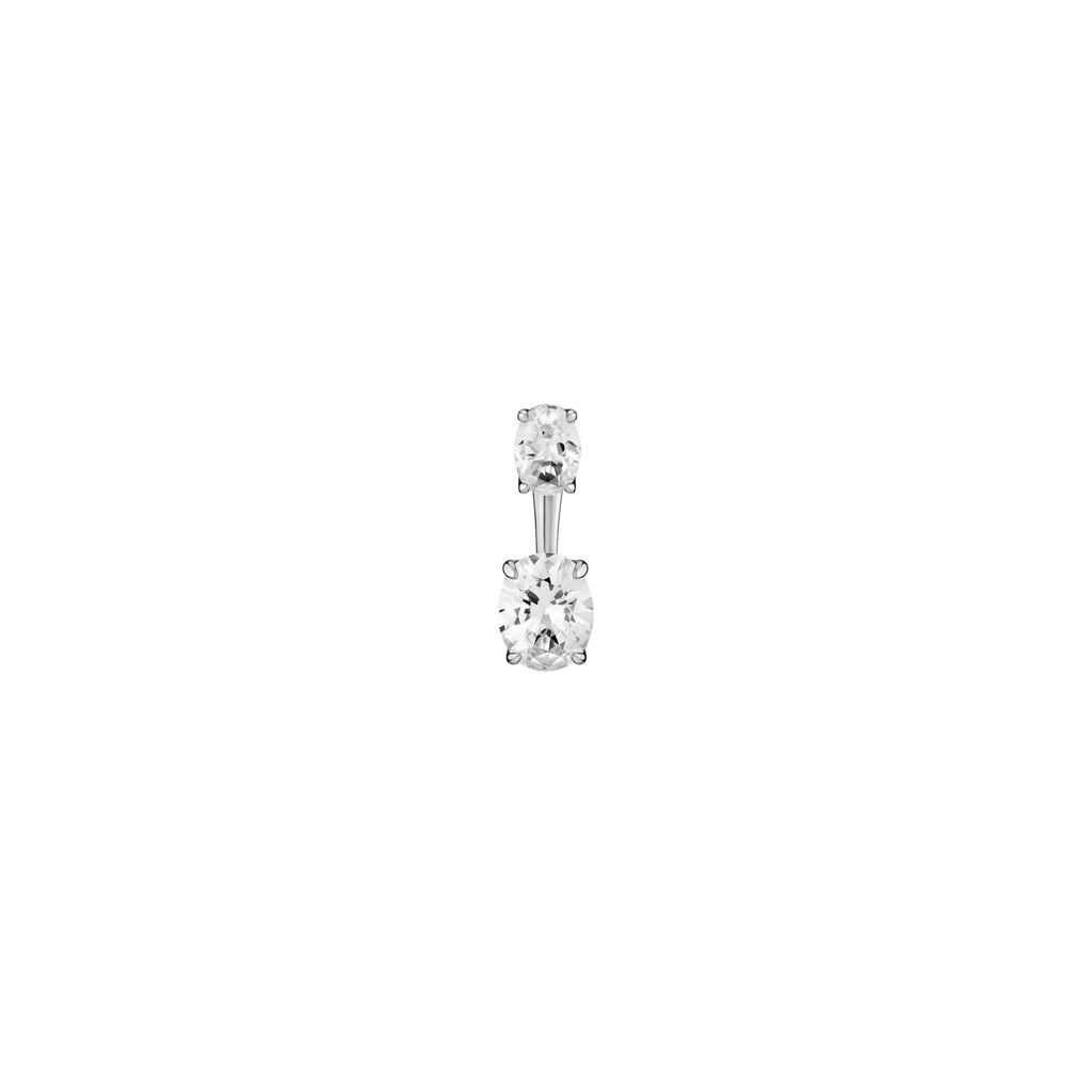 Lab Grown White Sapphire Ear Jacket