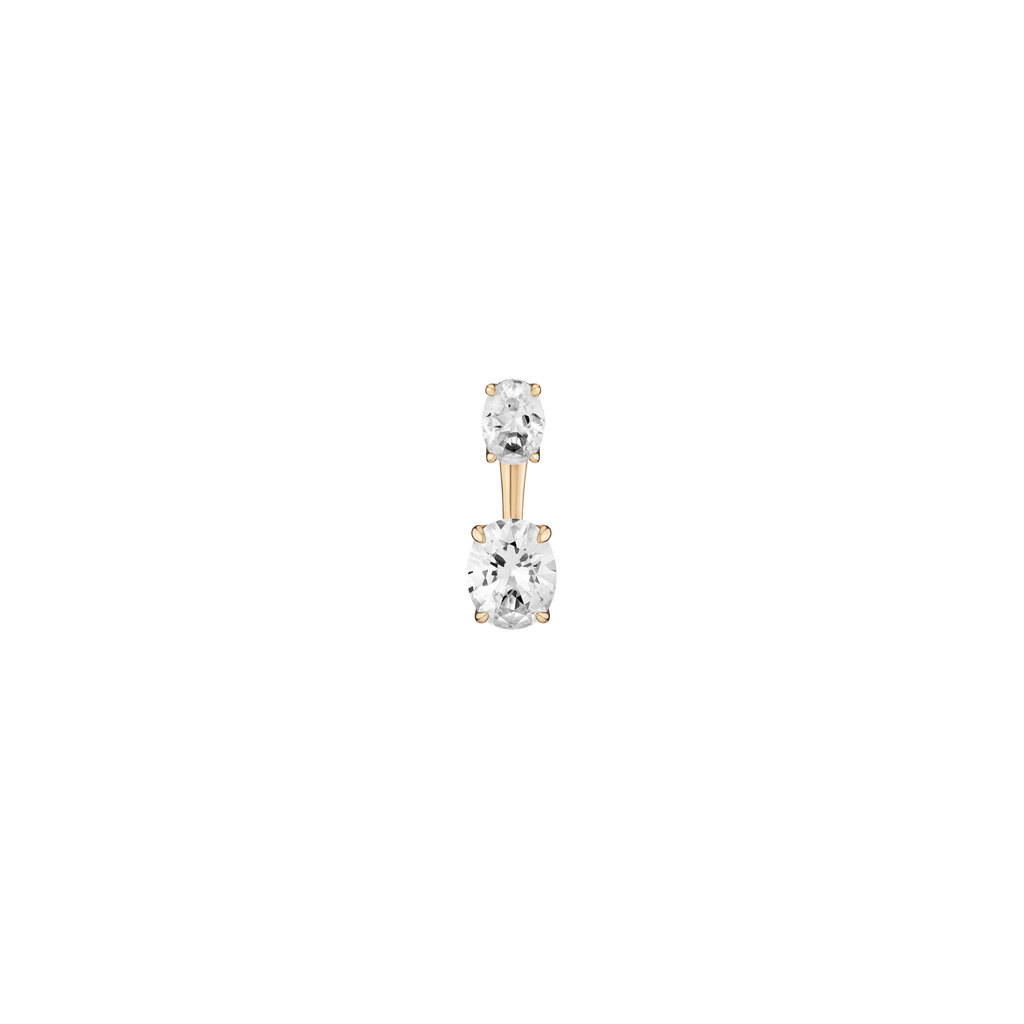 Lab Grown White Sapphire Ear Jacket