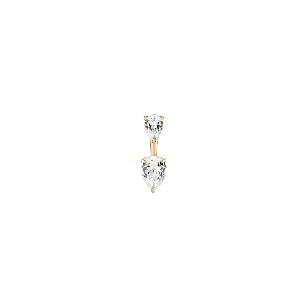 Lab Grown White Sapphire Ear Jacket