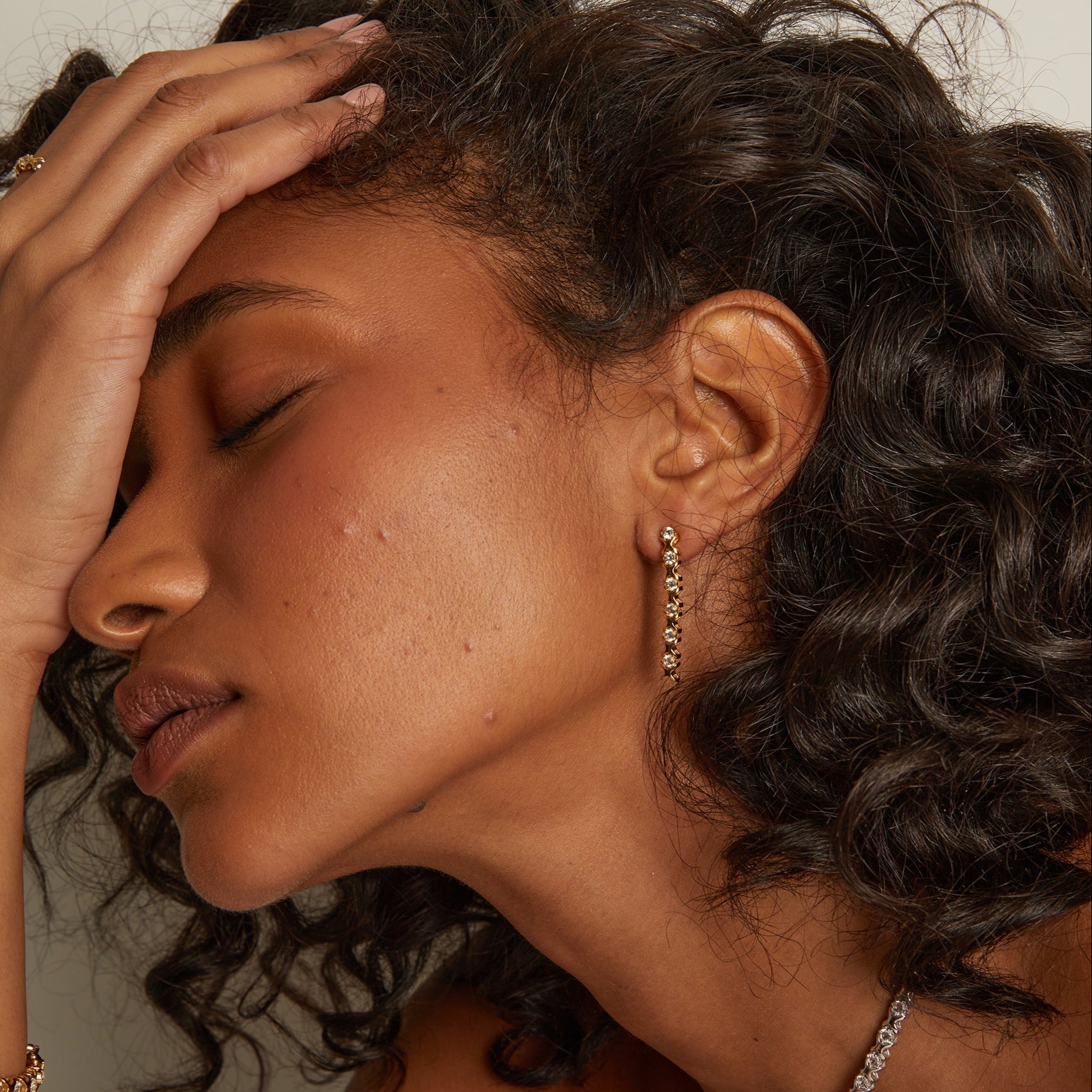 Bold Lab Grown White Sapphire X Estate Tennis Earrings
