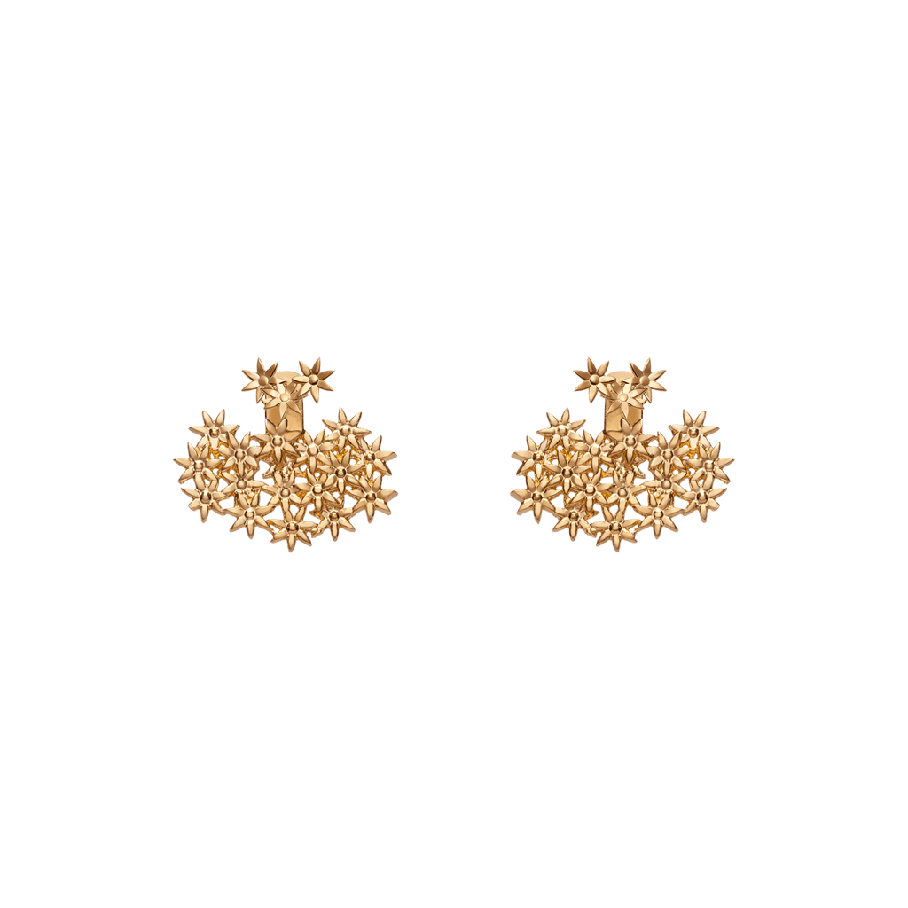 Flower Earring Back Small Yellow Gold Vermeil 14k Yellow Gold 18k Yellow Gold     Front First Pair | Single |