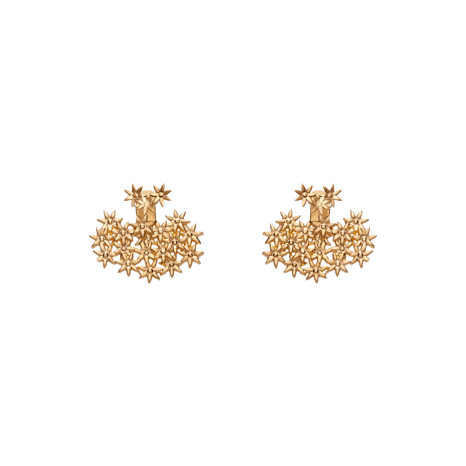 Flower Earring Back Small Yellow Gold Vermeil 14k Yellow Gold 18k Yellow Gold     Front First Pair | Single |