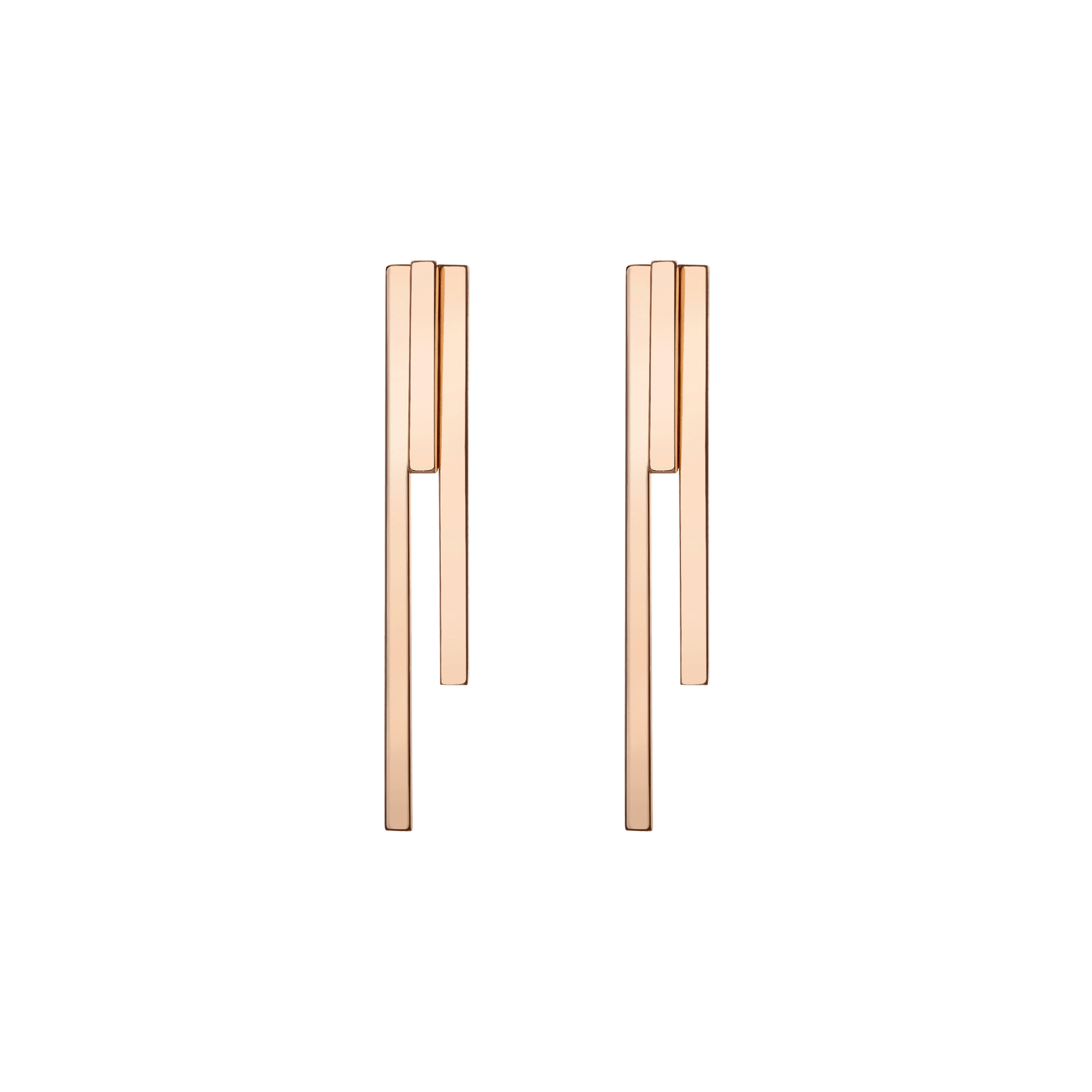 Tribar Ear Jacket Rose Gold Vermeil 14k Rose Gold 18k Rose Gold   Front First Pair | Single |