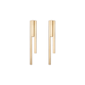 Tribar Ear Jacket Yellow Gold Vermeil 14k Yellow Gold 18k Yellow Gold   Front First Pair | Single |