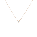 Diamond Bezel Necklace Yellow Gold Vermeil 14k Yellow Gold 18k Yellow Gold White Diamonds     Front First
