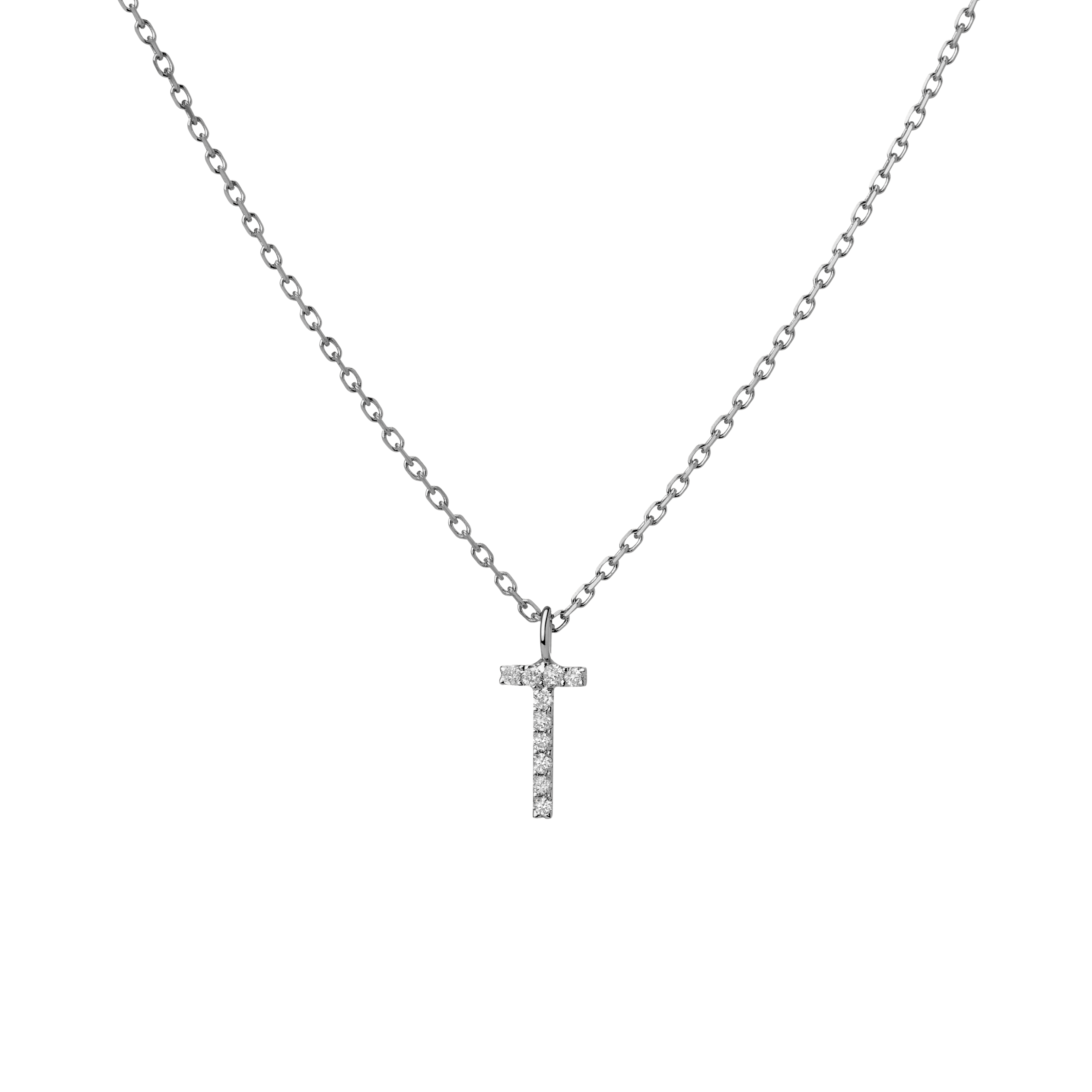 Classic Diamond Letter Necklace