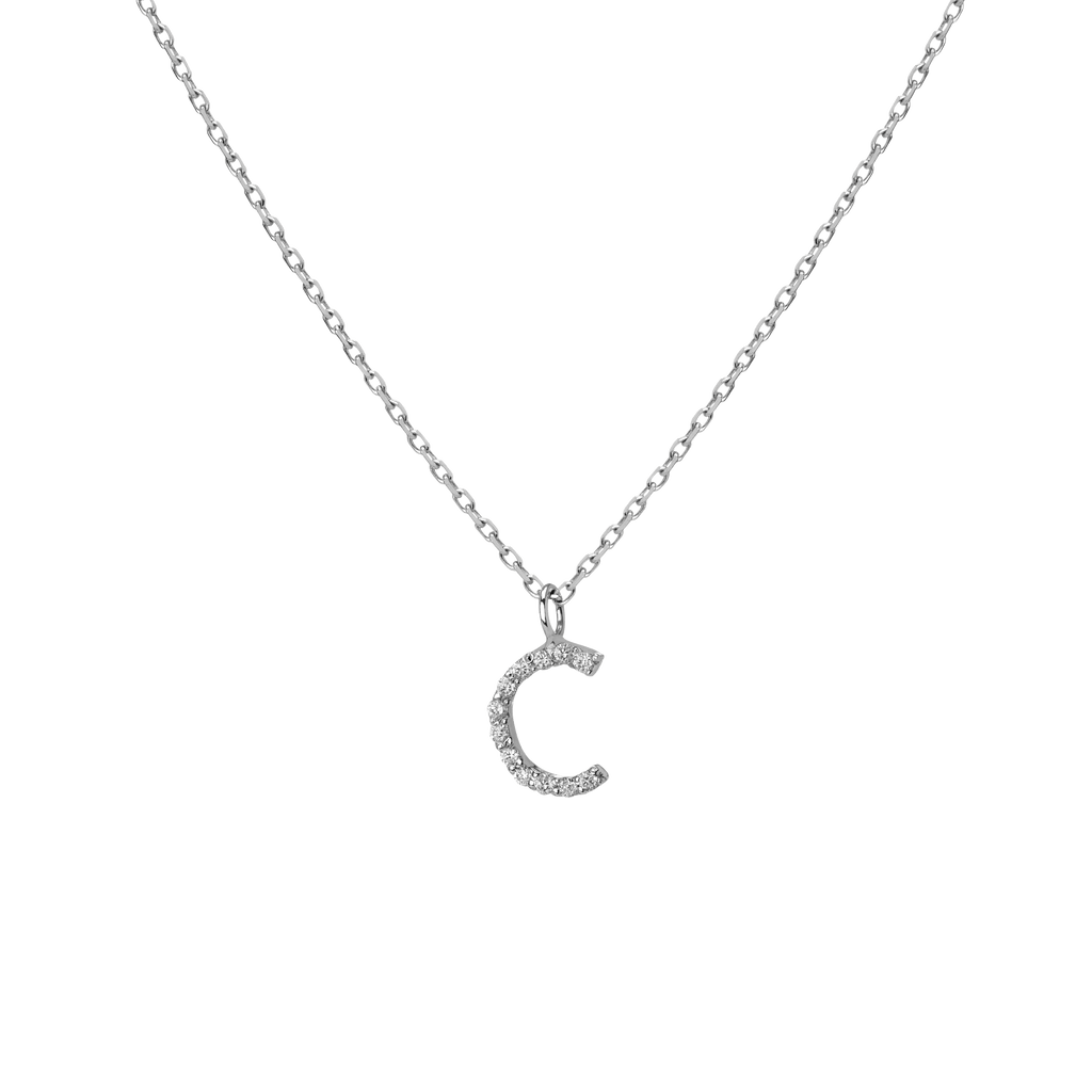 Classic Diamond Letter Necklace