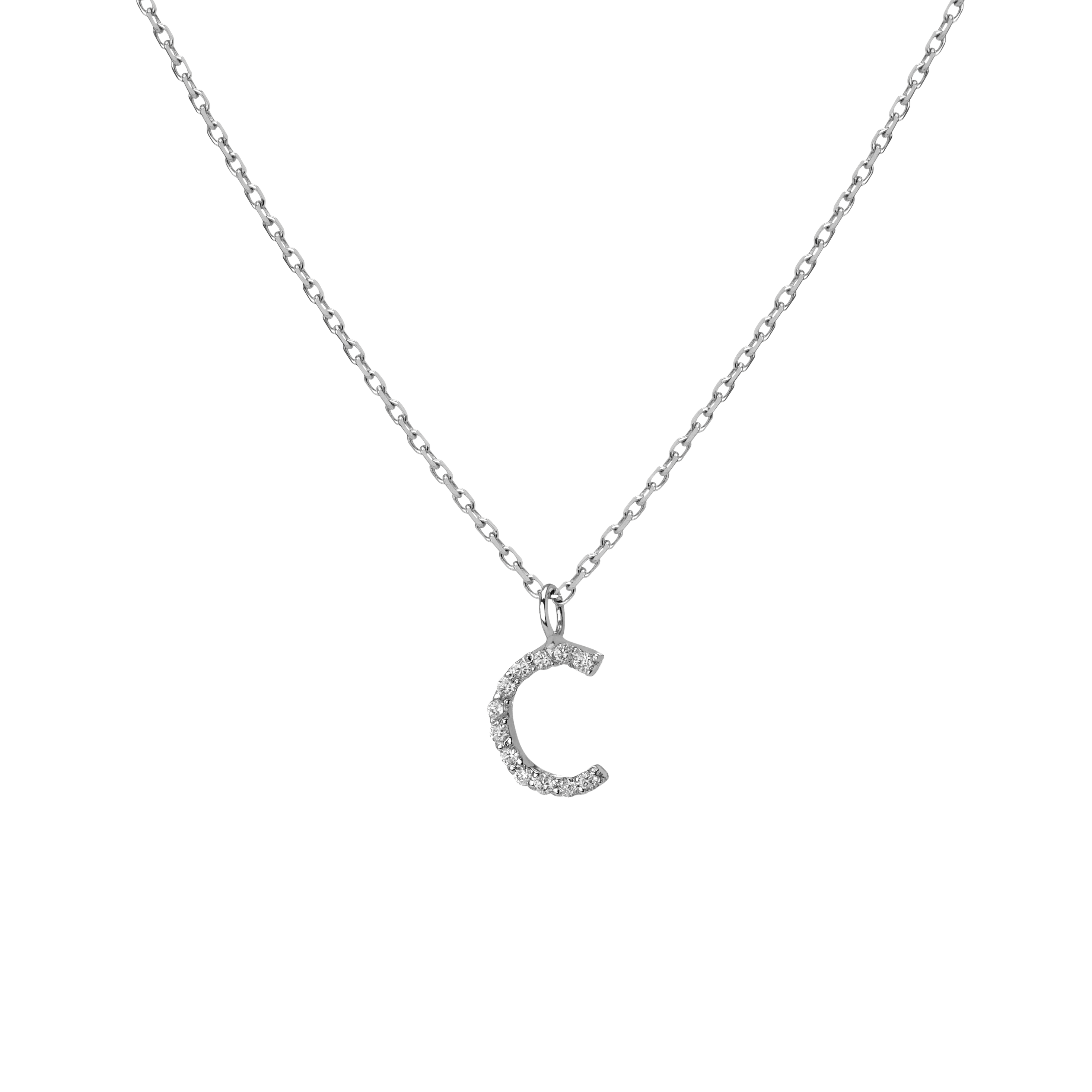 Classic Diamond Letter Necklace