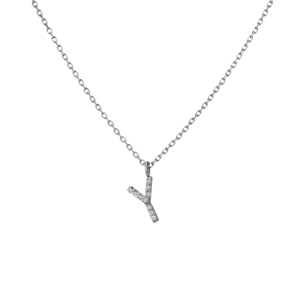 Classic Diamond Letter Necklace