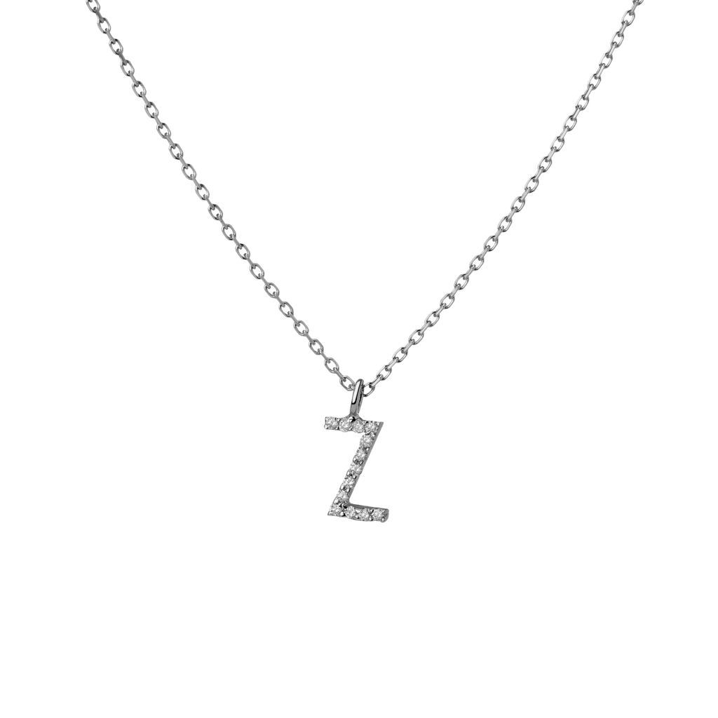Classic Diamond Letter Necklace