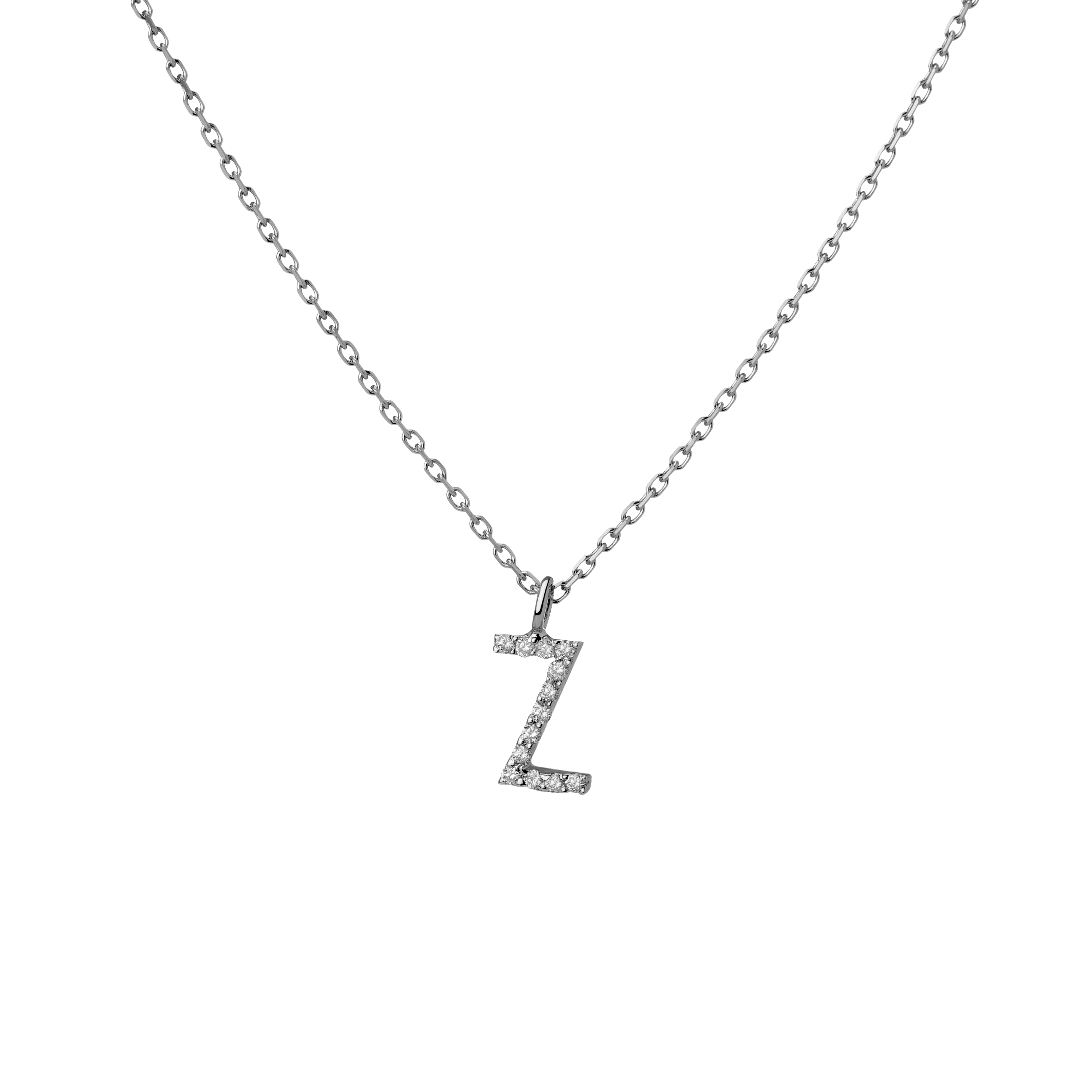 Classic Diamond Letter Necklace