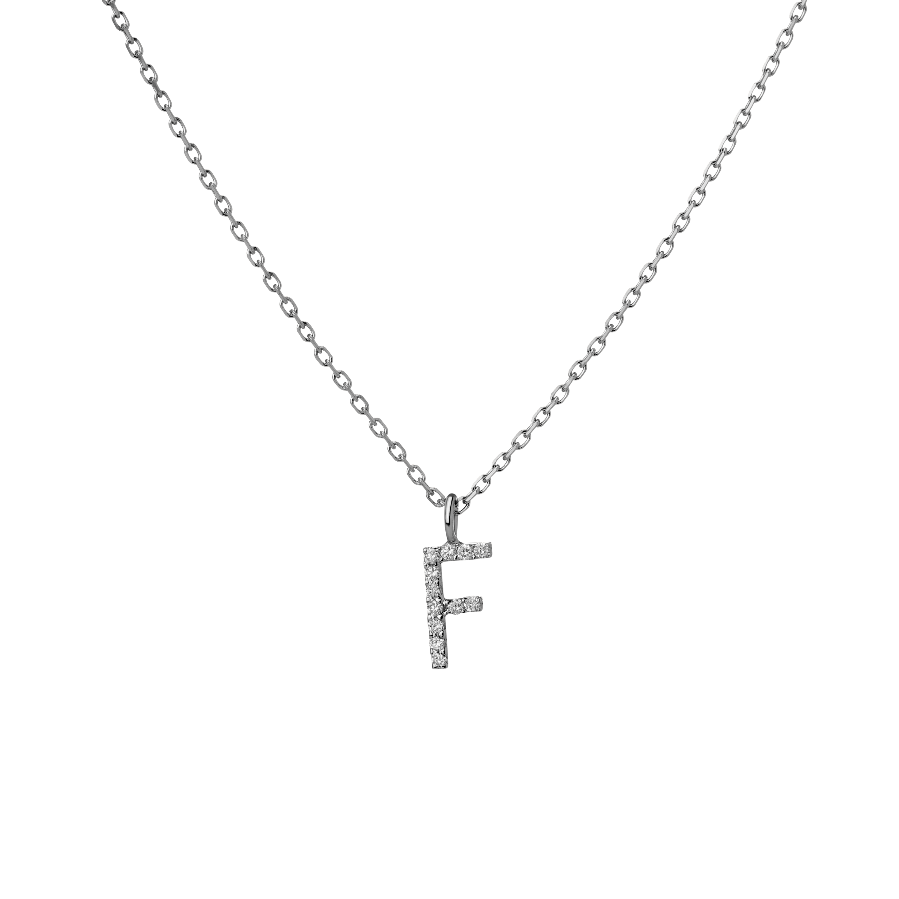 Classic Diamond Letter Necklace