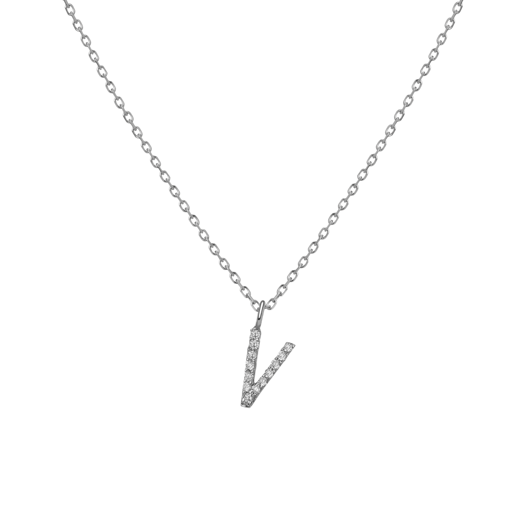 Classic Diamond Letter Necklace