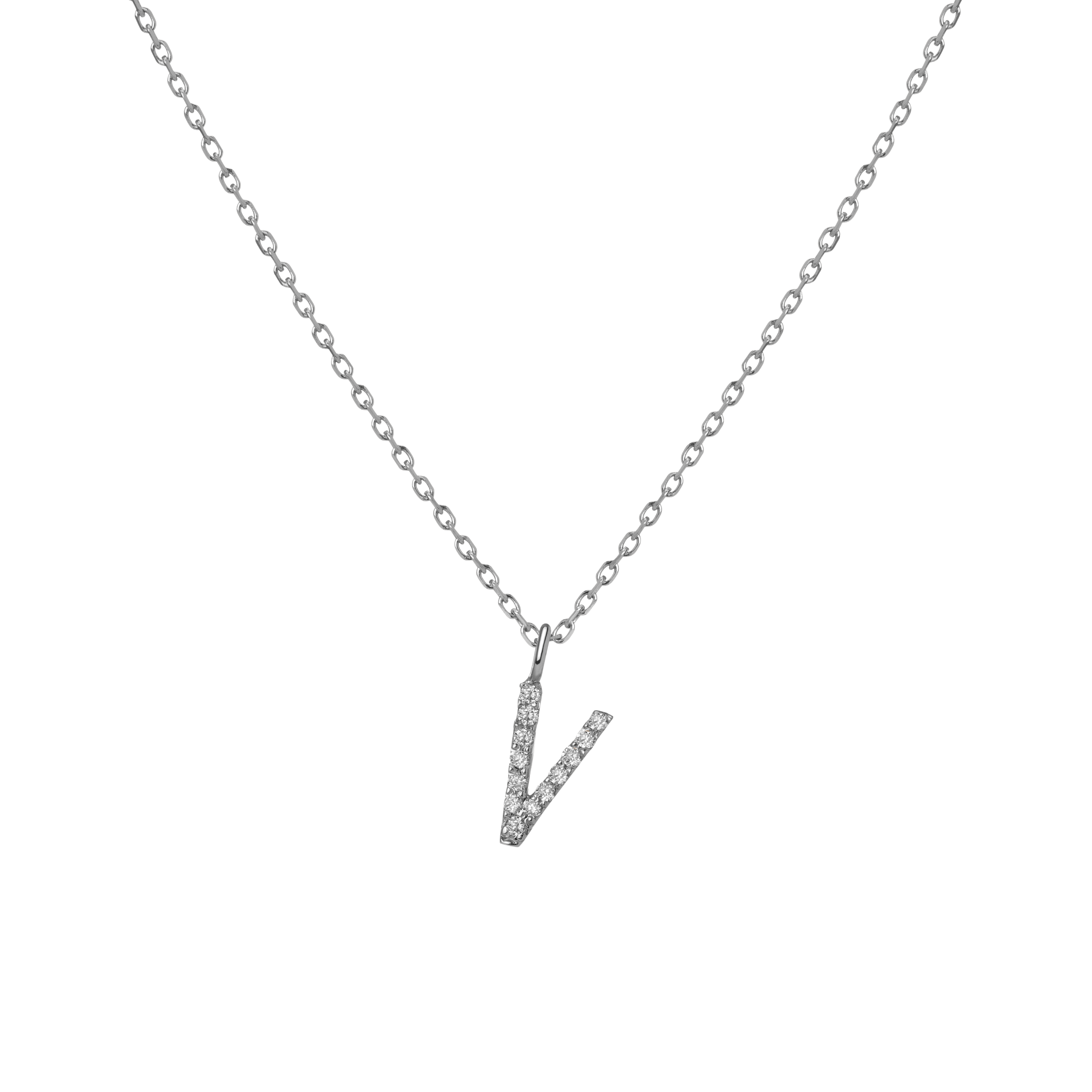 Classic Diamond Letter Necklace