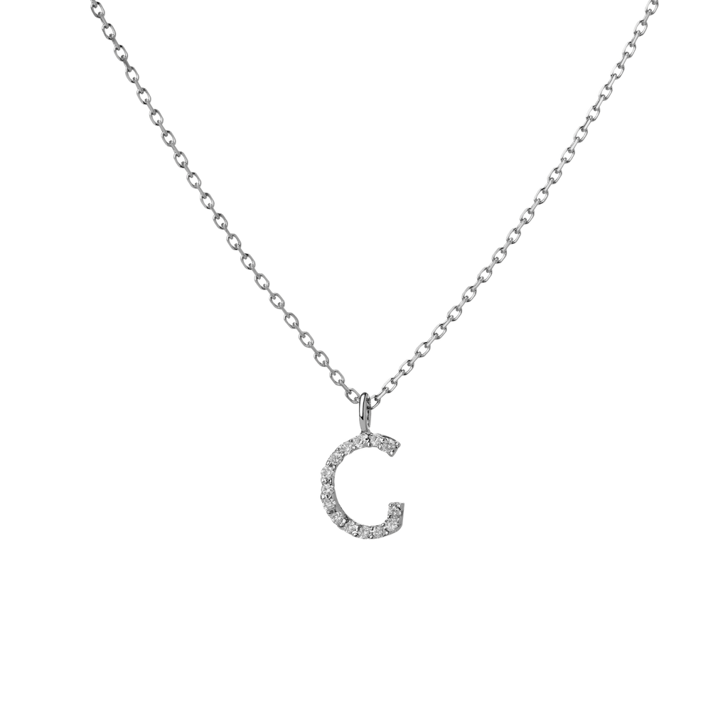 Classic Diamond Letter Necklace