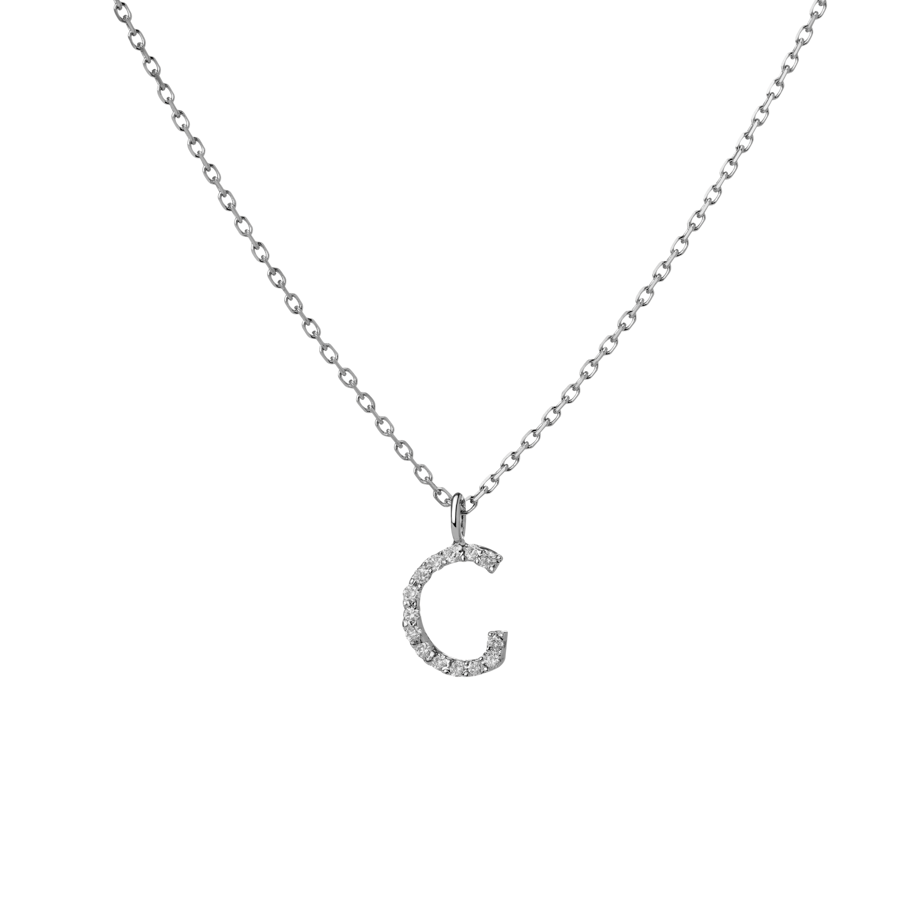 Classic Diamond Letter Necklace