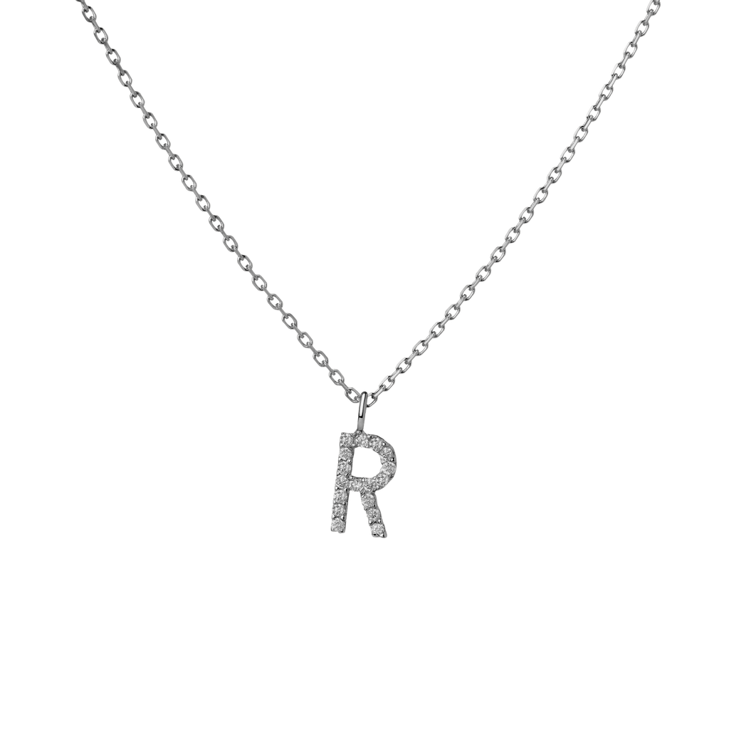 Classic Diamond Letter Necklace